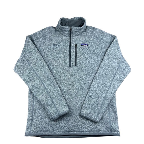 Patagonia Mens Better Sweater LARGE Gray 1/4 Zip Fleece Pullover Jacket Hiking - Picture 2 of 16